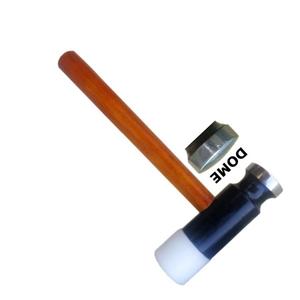 Marteau à petite poignée en métal de haute qualité avec tête en dôme et tête en nylon remplaçable pour la fabrication de bijoux, vente en gros - Product Image 4