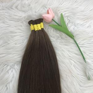 การต่อผมมนุษย์จํานวนมากตามธรรมชาติขายส่งคุณภาพสูงในสีน้ําตาล - ผมดิบเวียดนาม 100% - Product Image 2