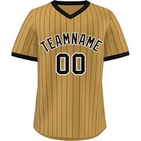 Maillot de baseball imprimé par transfert thermique en gros, en polyester anti-humidité, col en V, pull personnalisable, couleur sur mesure