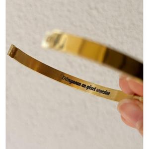 Bracciale in oro con stampa in acciaio qualunque cosa desideri