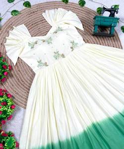 ชุดอะนาคาลิผ้าฝ้ายสีขาวออกงานปาร์ตี้ชิ้นเดียว - Product Image 3