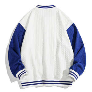 Vintage Leather Sleeve Varsity <b>Jacket</b> for <b>Men</b> Long Winter Baseball Letterman <b>Jackets</b> Custom Logo Wool Embroidery Canvas Fabric - Product Image 2