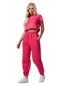 T-shirt haut court ajusté en coton de haute qualité pour femmes tailles personnalisées T-shirt respirant et 100% coton et confortable - Product Image 3