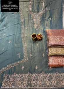 Trajes de moda india bordados a mano sin costuras de diseñador moderno para mujeres para fiestas de estilo tradicional - Product Image 3