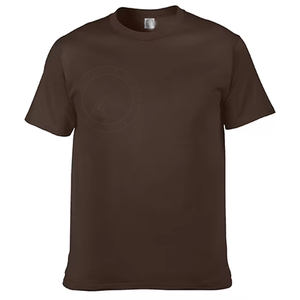 Vente en gros T-shirts d'été en coton et polyester T-shirt manches courtes à motif uni imprimé de logo personnalisé T-shirt de haute qualité pour hommes OEM - Product Image 5