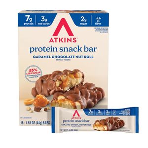 Barra de Snack de Chocolate con Caramelo y Nueces Atkins, Snack Proteico, Paquete de 16 Unidades - Product Image 2