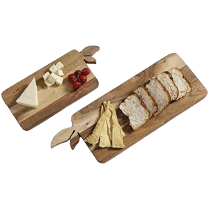 Plato de aperitivos de madera rectangular hecho a mano en precio bajo para restaurante - Product Image 1