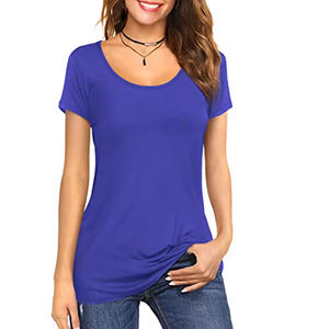 T-shirts à manches courtes pour femmes de haute qualité, dernier style, vente chaude, vêtements d'été, confortables, séchage rapide, respirants, polyester et coton - Product Image 5