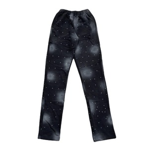 Custom Rhinestone Print Logo Sweatsuits Two Pieces Fleece Tracksuit Set <b>Oversized</b> <b>Joggers</b> Flared Sweatpants and Hoodie Set - Product Image 4
