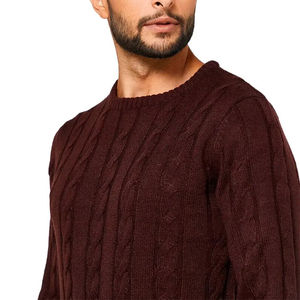Nuevo suéter informal ajustado de alta calidad para hombre, jersey de talla grande personalizado de alta calidad, Jersey de punto ligero transpirable liso - Product Image 6