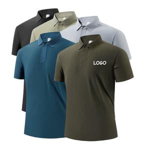 Gran oferta, Polo en blanco de alta calidad con tacto refrescante, polo deportivo bordado personalizado, camisetas polo de punto seco para hombre - Product Image 2