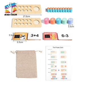 Kit interactivo de aprendizaje de matemáticas Bloques de números de madera y juguetes de conteo para habilidades de suma y resta tempranas W12F293 - Product Image 3