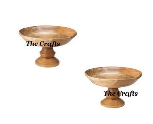 Juego de diferentes diseños de tres cuencos de madera para servir frutas, cuencos para servir ensaladas de forma redonda para venta al por mayor - Product Image 4