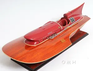 FerrariHydroplane Model Ship Painted 80 cm Handcrafted Wooden Replica | sample available