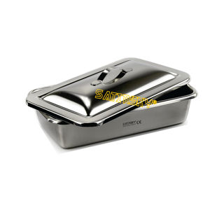 Bandeja Quirúrgica Médica Profesional de 9.5"x6.3"x2" Plateada Clásica, Organizador para Herramientas de Procedimientos Dentales, Acero Inoxidable - Product Image 6