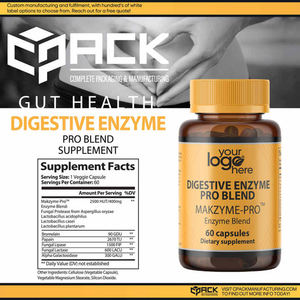 Capsule de soutien enzymatique digestif probiotique végétalien biologique de marque privée fabriquée aux États-Unis la plus vendue de qualité supérieure à vendre - Product Image 3