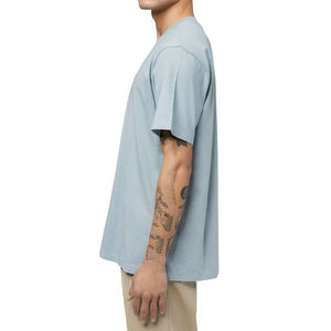 เสื้อยืดผู้ชายไซส์ใหญ่ ผ้าฝ้ายถัก 100% เป็นมิตรกับสิ่งแวดล้อม ระบายอากาศได้ดี น้ำหนัก 180 กรัม สีพื้น ทรงหลวมไหล่ตก สไตล์ลำลอง สตรีทแวร์ - Product Image 5