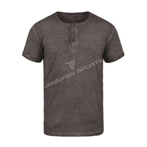 T-shirt en tissu Jersey de coton 100% de haute qualité pour hommes, lavé à l'acide Offre Spéciale, col rond, Logo personnalisé avec étiquette de cou à l'intérieur - Product Image 2