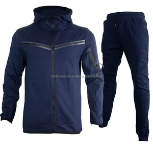 Ropa deportiva informal de algodón para hombre, chaqueta de talla europea, pantalones, conjunto de sudadera, gran oferta, novedad de 2025, chándal de algodón puro - Product Image 3