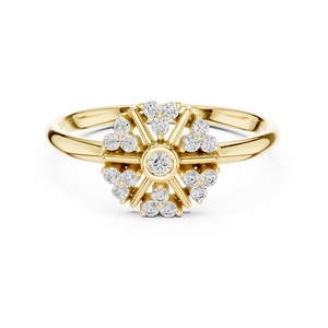 Bague de style occidental 18 carats avec diamant Moissanite - Product Image 5