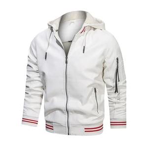 Chaqueta de trabajo de invierno para hombre de cuero con capucha primavera otoño a prueba de viento nueva chaqueta impermeable gruesa para montar en motocicleta - Product Image 2