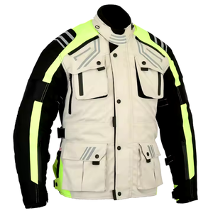 แจ็กเก็ตนักแข่งแบบวินเทจสำหรับทุกเพศเสื้อแจ็กเก็ตกันหนาวแบบลำลองสำหรับกลางแจ้งเสื้อแข่งรถ - Product Image 3