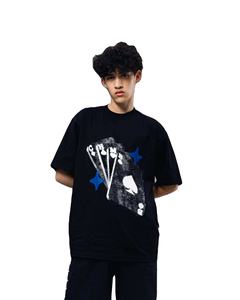 Funky Loose Fit Camisetas para hombres 100% algodón con vibrantes estampados retro de verano - Product Image 1