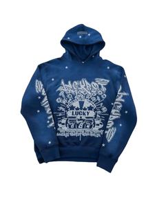 เสื้อฮู้ด400Gsm สไตล์วินเทจสำหรับผู้ชายทรงบ็อกซี่ทรงโอเวอร์ไซส์มีซิปรูดซิปทรงไรน์สโตนคริสตัลแบบกำหนดเอง - Product Image 1