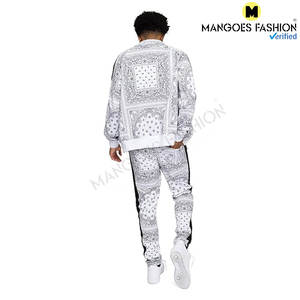 Conjunto Deportivo Unisex de Corte Regular, Chaqueta con Cremallera, Pantalones Deportivos con Cordón en la Cintura, Lavado Ácido, Informal, de Felpa, Transpirable, con Banda Lateral - Product Image 6