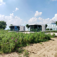 Maison préfabriquée modulaire en conteneur avec structure en aluminium et en acier, design moderne pour usage hôtelier