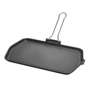 Ilsa Marinella Padella Grill in Ghisa Liscia 23x36cm Compatibile con Induzione - Product Image 1
