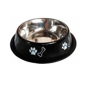 Tazón de alimentación para perros y gatos con acabado de esmalte negro, tazón de comida con Base de goma, disponible en forma y tamaño personalizados - Product Image 4