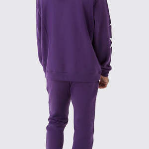 Chándal de invierno personalizado para mujer, parche bordado, lavado ácido, pantalones de chándal transpirables y conjuntos de Sudadera con capucha, Acampanados para hombre - Product Image 5