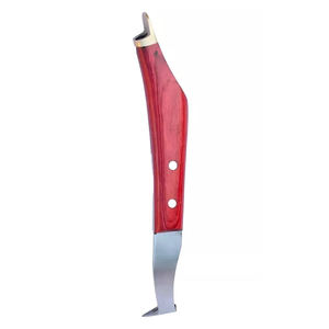 Cuchillo de pezuña de precisión con pezuña para diestros J2 Hoja de acero inoxidable Topper de latón con mango de madera - Product Image 5