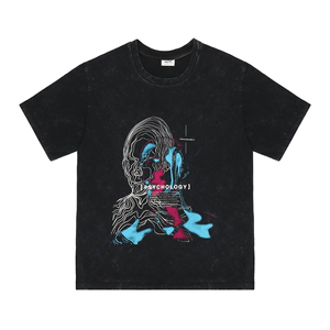 380GSM Wholesale Men T-shirts <b>Designer</b> <b>Branded</b> Printed T-Shirt Heavyweight Oversized T-Shirt Cheap Price Unisex - Product Image 1