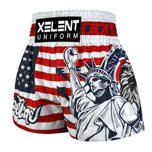 OEM e Muay Thai <b>Shorts</b> USA Flag Design <b>Stretchy</b> MMA Kick Boxing Fight Training e Martial Art Sport <b>Shorts</b> - Product Image 2