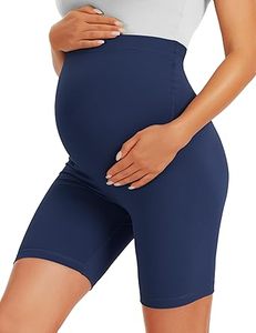 Shorts de grossesse et de maternité taille haute, coupe skinny, couvrant le ventre, pour femme enceinte, style cycliste, sous-vêtement sans couture - Product Image 4