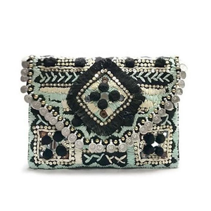 Auténtico Vintage indio hecho a mano con cuentas bolso de mano para mujer moda Sling bolso de mano noche hecho a mano por glowin fashion - Product Image 6