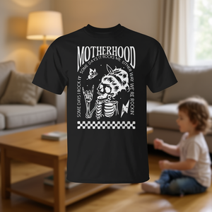 T-shirt Skull Motherhood: Alcune volte sono fantastica, altre mi fa impazzire - Abbigliamento promozionale - Product Image 3