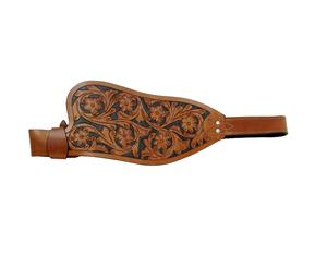 Juego de reemplazo de guardabarros de sillín de caballo occidental de cuero marrón con herramientas manuales florales equipo de equitación de barril de acero inoxidable indio - Product Image 3