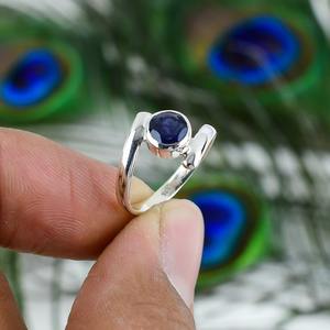 Cabujón de Lolita de piedras preciosas naturales hecho a mano, anillo de Plata de Ley 925, joyería estampada sólida para ocasiones de fiesta - Product Image 3