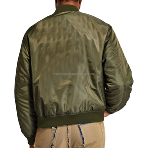 แจ็กเก็ตบอมเบอร์แบบลำลองสำหรับผู้ชายเสื้อแจ็คเก็ตแบบเปิดปิดมีซิปด้านหน้าสีทึบกันลมฟอกตามสั่งฤดูใบไม้ร่วง - Product Image 2