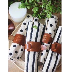 2025 Best-seller Rond de serviette en cuir fait main au design moderne de qualité supérieure pour table et mariage au meilleur prix - Product Image 2