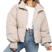 Veste matelassée unisexe surdimensionnée bleu marine, douce, avec capuche, fermeture éclair, poches, coupe-vent, toutes saisons, couleur unie, légère, coupe régulière