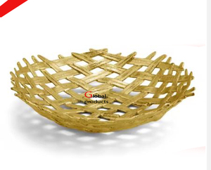 ชามเสิร์ฟผลไม้ทำจากอลูมิเนียมสีทองสำหรับร้านอาหารและบาร์ของโรงแรม - Product Image 1