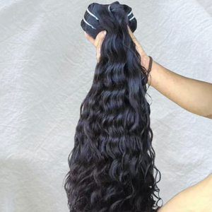 Cheveux humains alignés sur les cuticules de 24 pouces | Paquet bouclé naturel brut Genius Weft | Cheveux de temple indien non transformés - Product Image 4