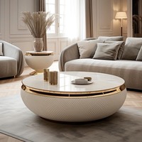 Table d'appoint élégante en bois avec cadre en verre de forme arrondie, qualité exceptionnelle à prix raisonnable