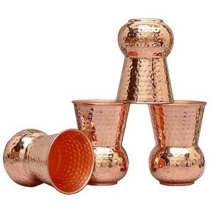 Verre à eau en cuivre pur martelé moderne pour la décoration de la maison, accessoires de bar et vaisselle haut de gamme au prix le plus bas - Product Image 4