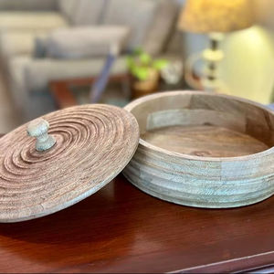 Boîte à roti en bois de luxe pour la décoration de table, conteneur à roti en bois idéal pour les cuisines indiennes, les fermes et les événements spéciaux - Product Image 1