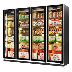Refrigerador Exhibidor de Productos Refrigerados para Supermercado con Puerta de Vidrio e Iluminación LED, Vitrina para Bebidas Frías - Product Image 1